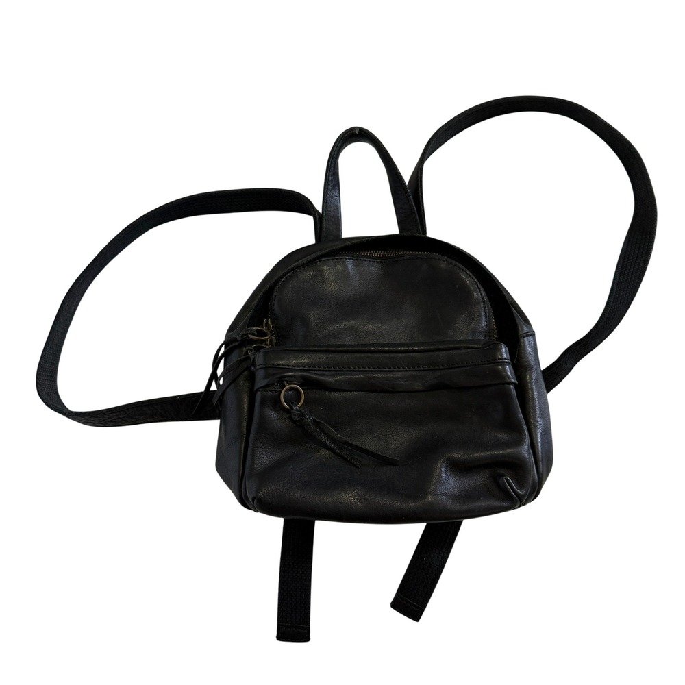 Madewell Black Leather Mini Backpack G2014 SP17 Small Travel Bag